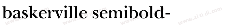 baskerville semibold字体转换